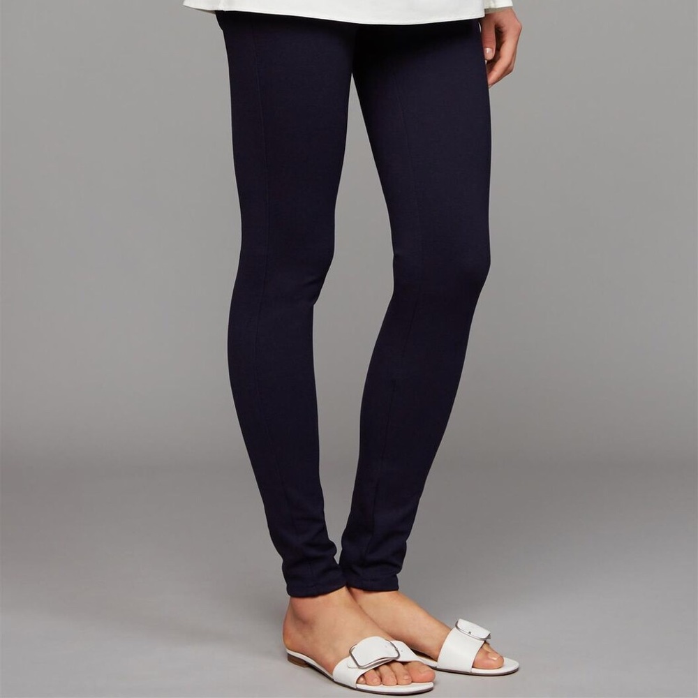 Full panel navy skinny Ponte pant